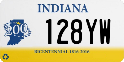 IN license plate 128YW