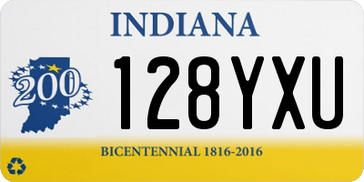 IN license plate 128YXU
