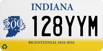 IN license plate 128YYM