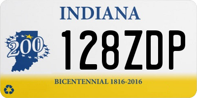 IN license plate 128ZDP