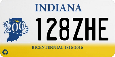 IN license plate 128ZHE