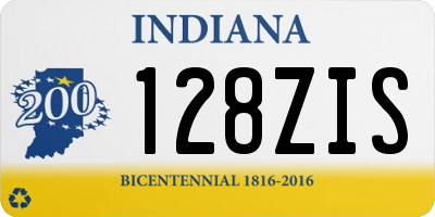 IN license plate 128ZIS