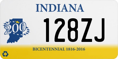 IN license plate 128ZJ