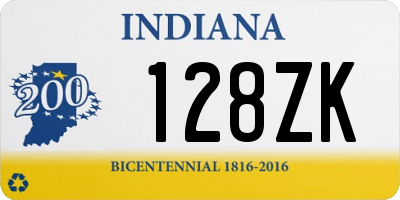 IN license plate 128ZK