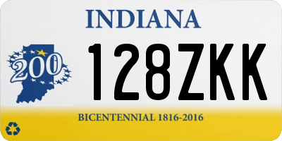 IN license plate 128ZKK