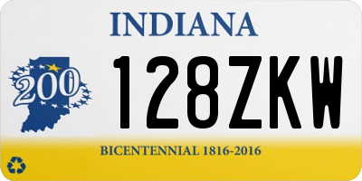 IN license plate 128ZKW