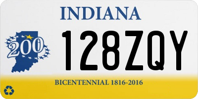 IN license plate 128ZQY