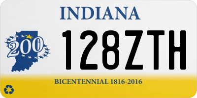 IN license plate 128ZTH