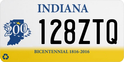 IN license plate 128ZTQ