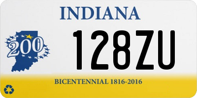 IN license plate 128ZU