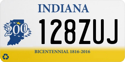 IN license plate 128ZUJ