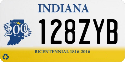 IN license plate 128ZYB