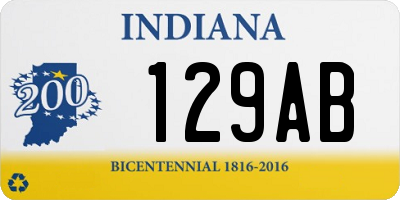 IN license plate 129AB