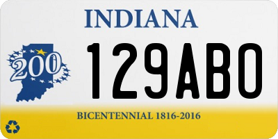 IN license plate 129ABO