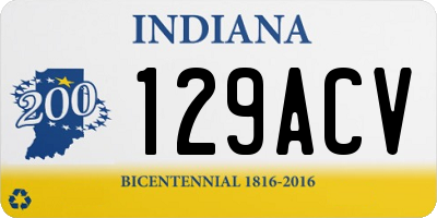 IN license plate 129ACV