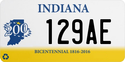 IN license plate 129AE