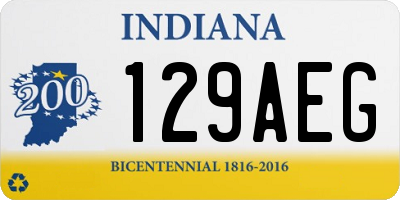 IN license plate 129AEG