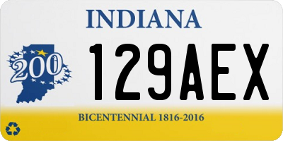 IN license plate 129AEX