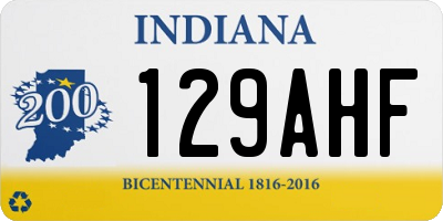 IN license plate 129AHF