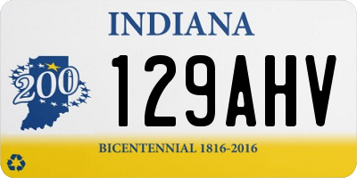 IN license plate 129AHV