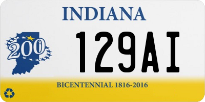 IN license plate 129AI