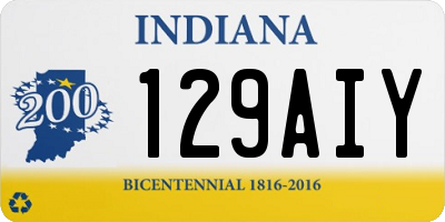 IN license plate 129AIY