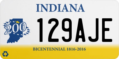 IN license plate 129AJE