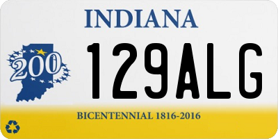 IN license plate 129ALG