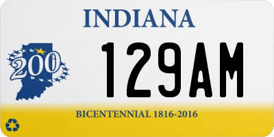 IN license plate 129AM