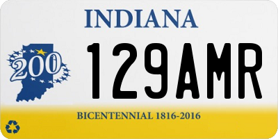 IN license plate 129AMR