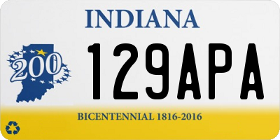 IN license plate 129APA