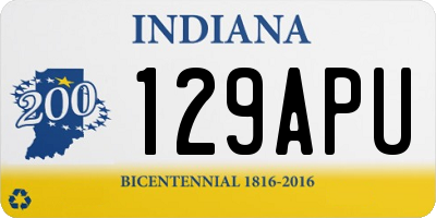 IN license plate 129APU