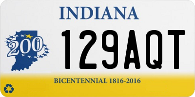 IN license plate 129AQT