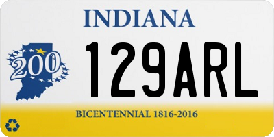 IN license plate 129ARL