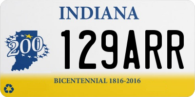 IN license plate 129ARR