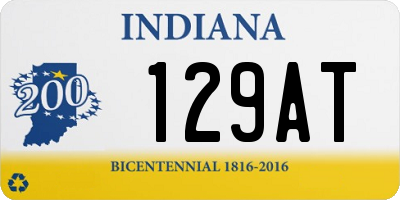 IN license plate 129AT