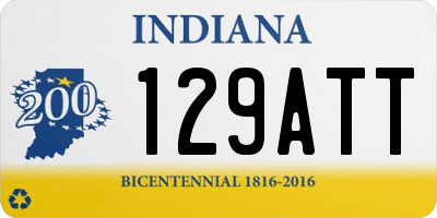 IN license plate 129ATT