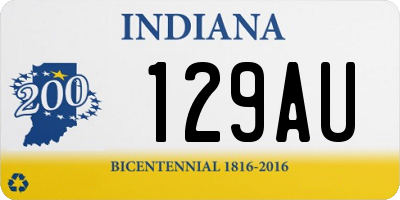 IN license plate 129AU