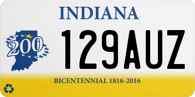IN license plate 129AUZ