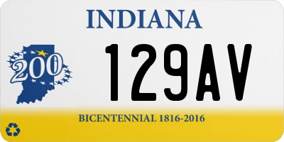 IN license plate 129AV