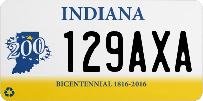 IN license plate 129AXA