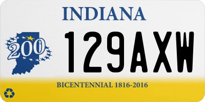 IN license plate 129AXW