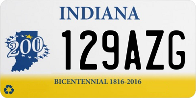 IN license plate 129AZG
