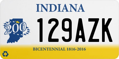 IN license plate 129AZK