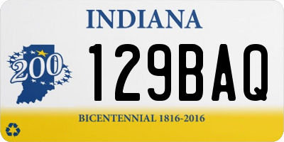 IN license plate 129BAQ