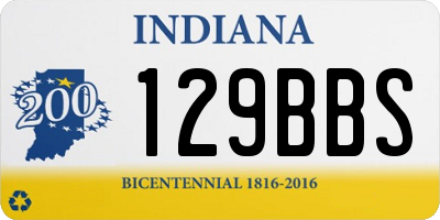 IN license plate 129BBS