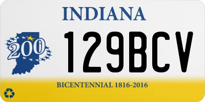 IN license plate 129BCV