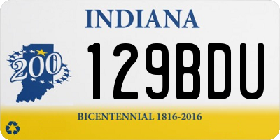 IN license plate 129BDU