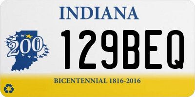IN license plate 129BEQ