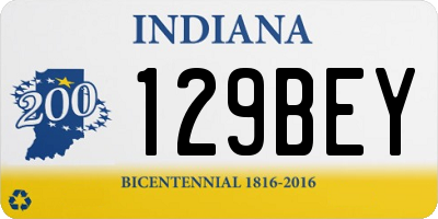 IN license plate 129BEY